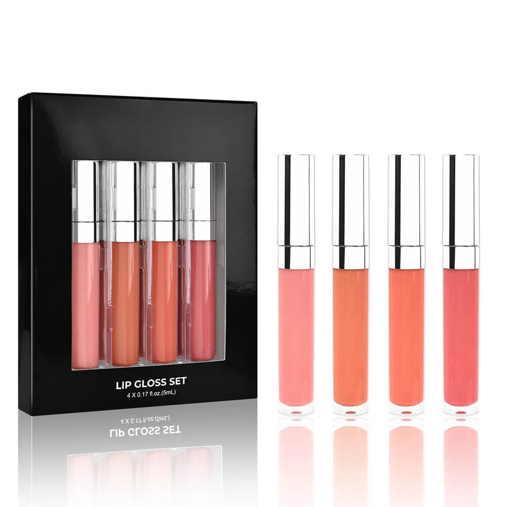 Coffret cadeau rouge à lèvres liquide mat et vernis à lèvres de luxe