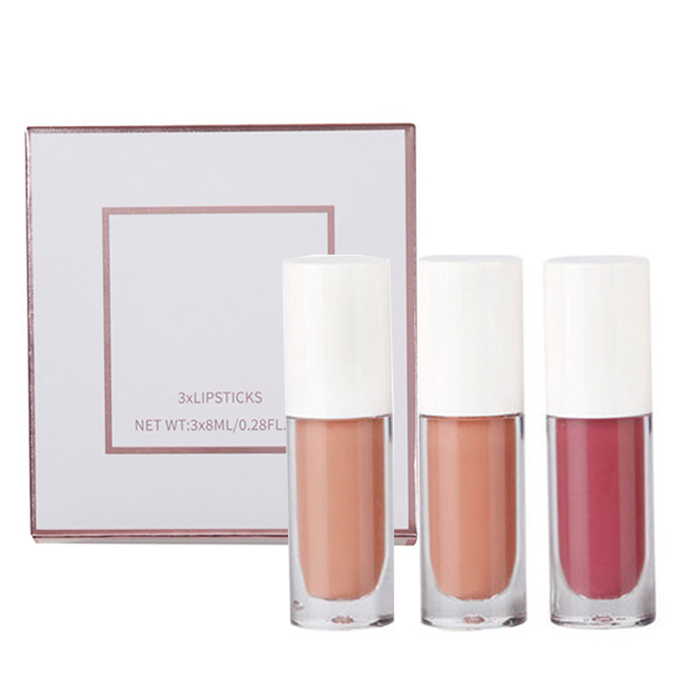 Ensemble de maquillage rouge à lèvres liquide mat antiadhésif longue durée