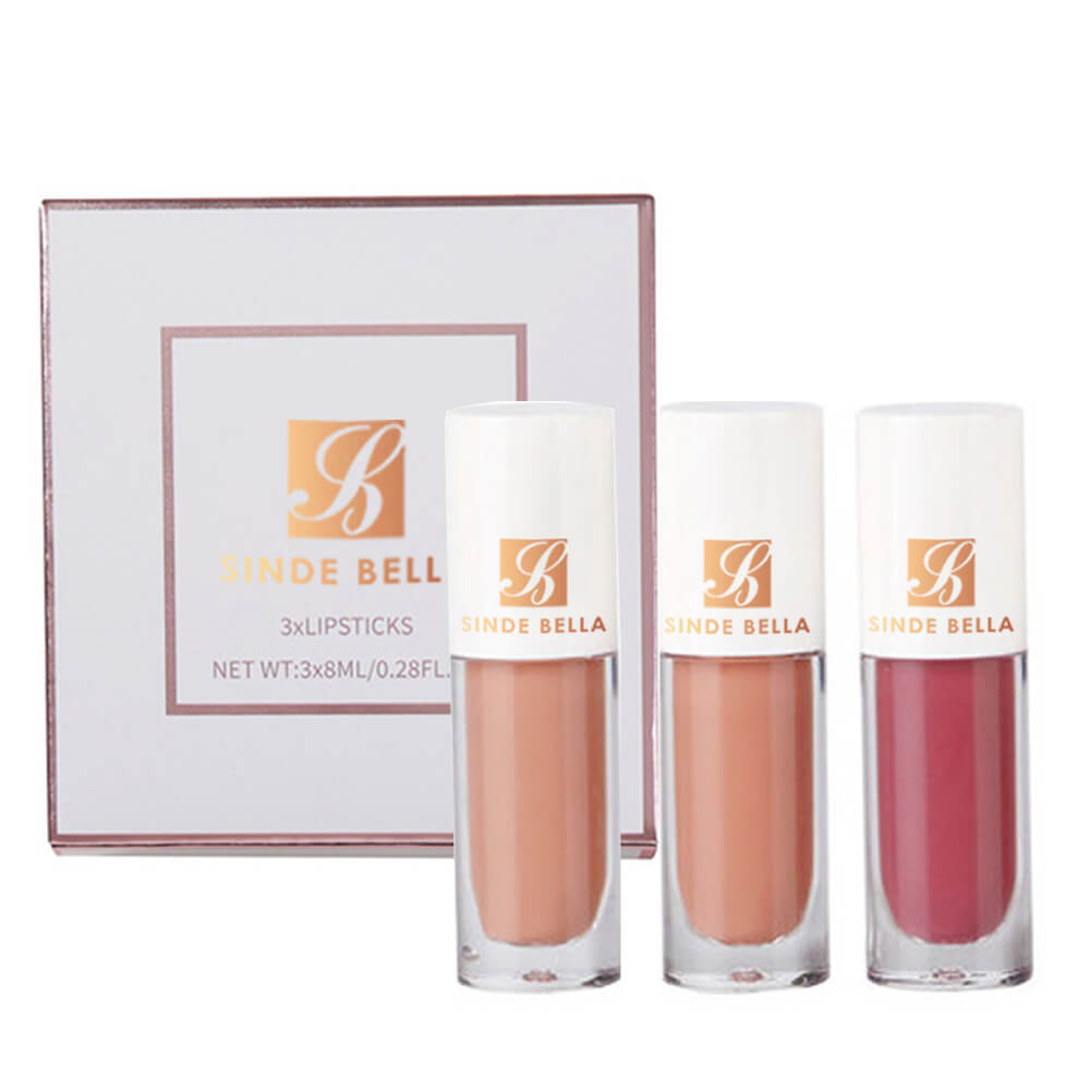 Anti-aanbaklaag Langdurige matte vloeibare lippenstift make-up set