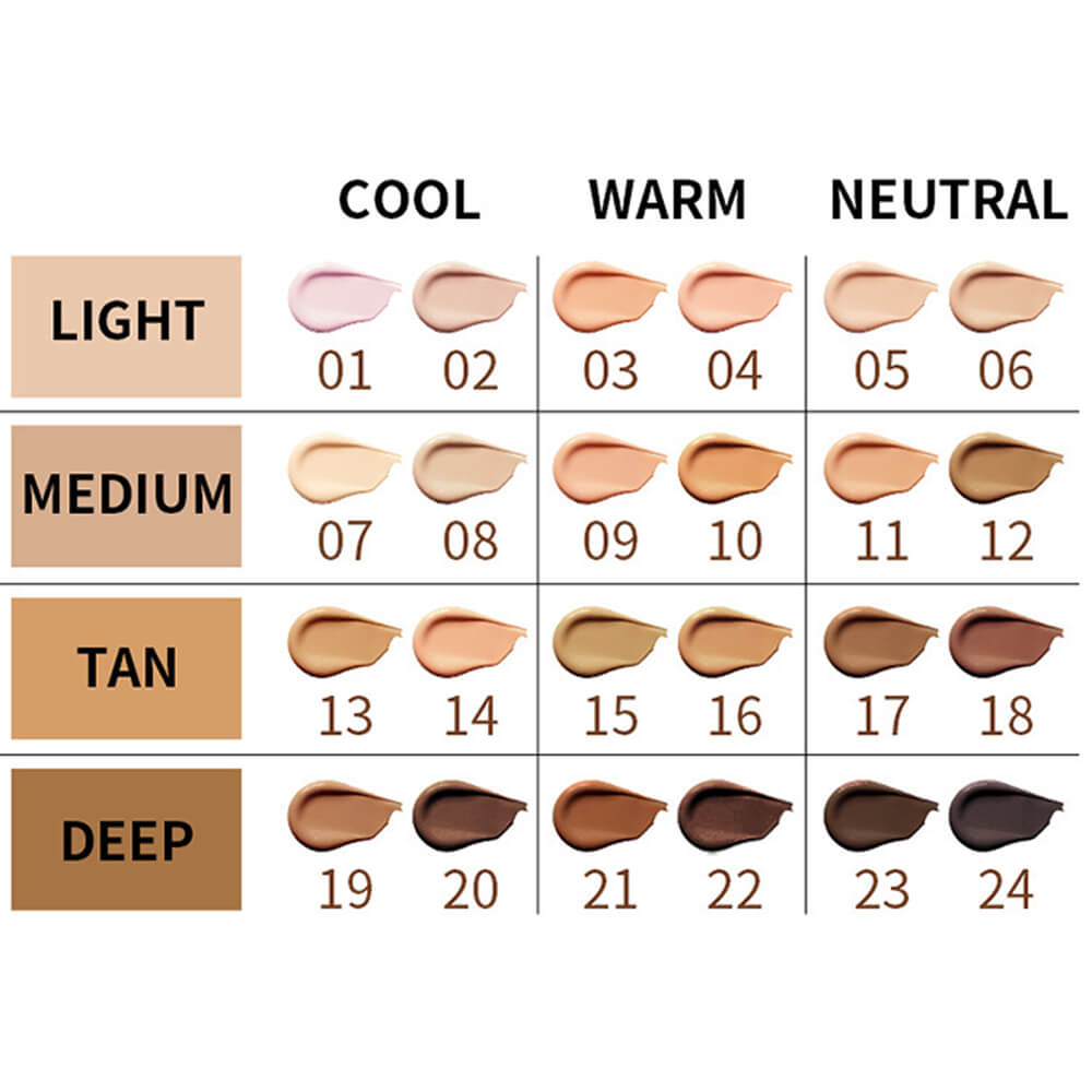 24 Shades Medium to Full Coverage Air Foundation Cushion