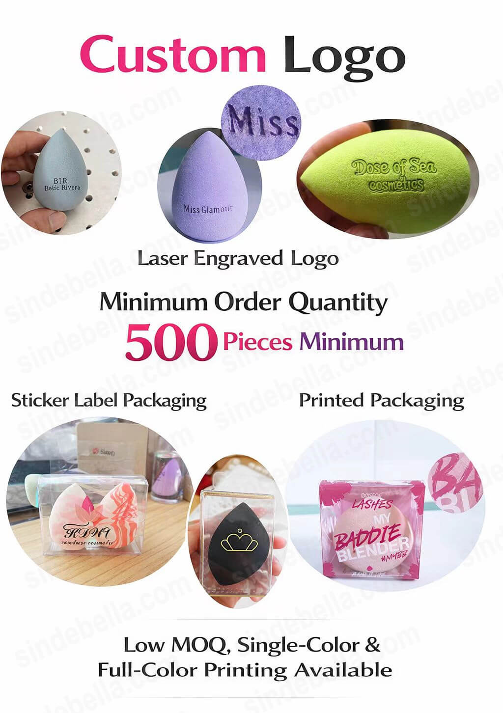 Custom Gradient Color Makeup Sponges |  Precision Design