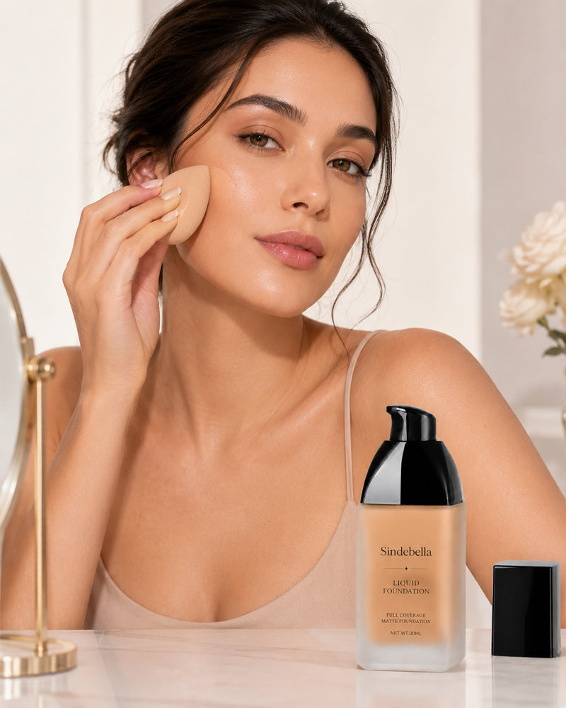 SPF 30 كريم أساس سائل غير لامع مقاوم للماء خال من الزيت