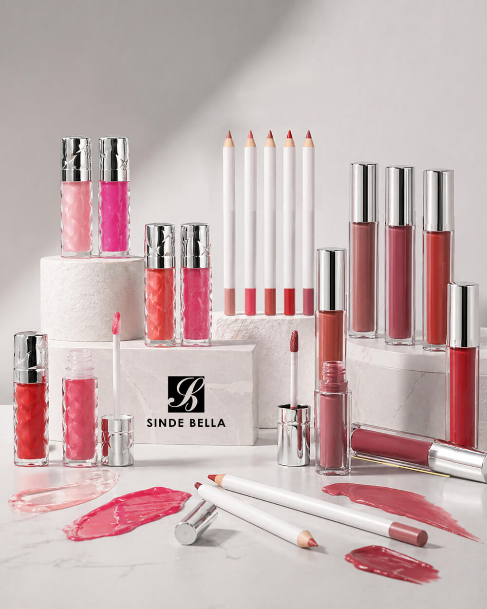 Custom Every Day Lip Makeup Line-Shimmer Lip Gloss, Lipsitck, Lip Liner