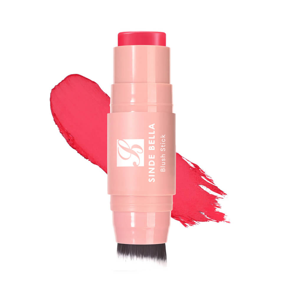 Cremige Blush Stick- 7 Schattierungen, Duo Kopf mit Pinsel