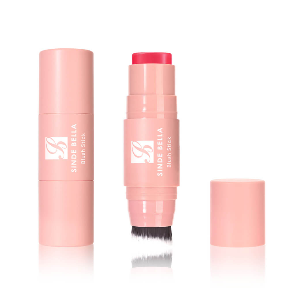 Cremige Blush Stick- 7 Schattierungen, Duo Kopf mit Pinsel