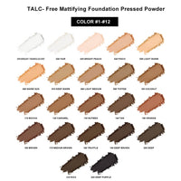 TALC- Free Mattifying Foundation Pressed Powder | FDA Registered Formula