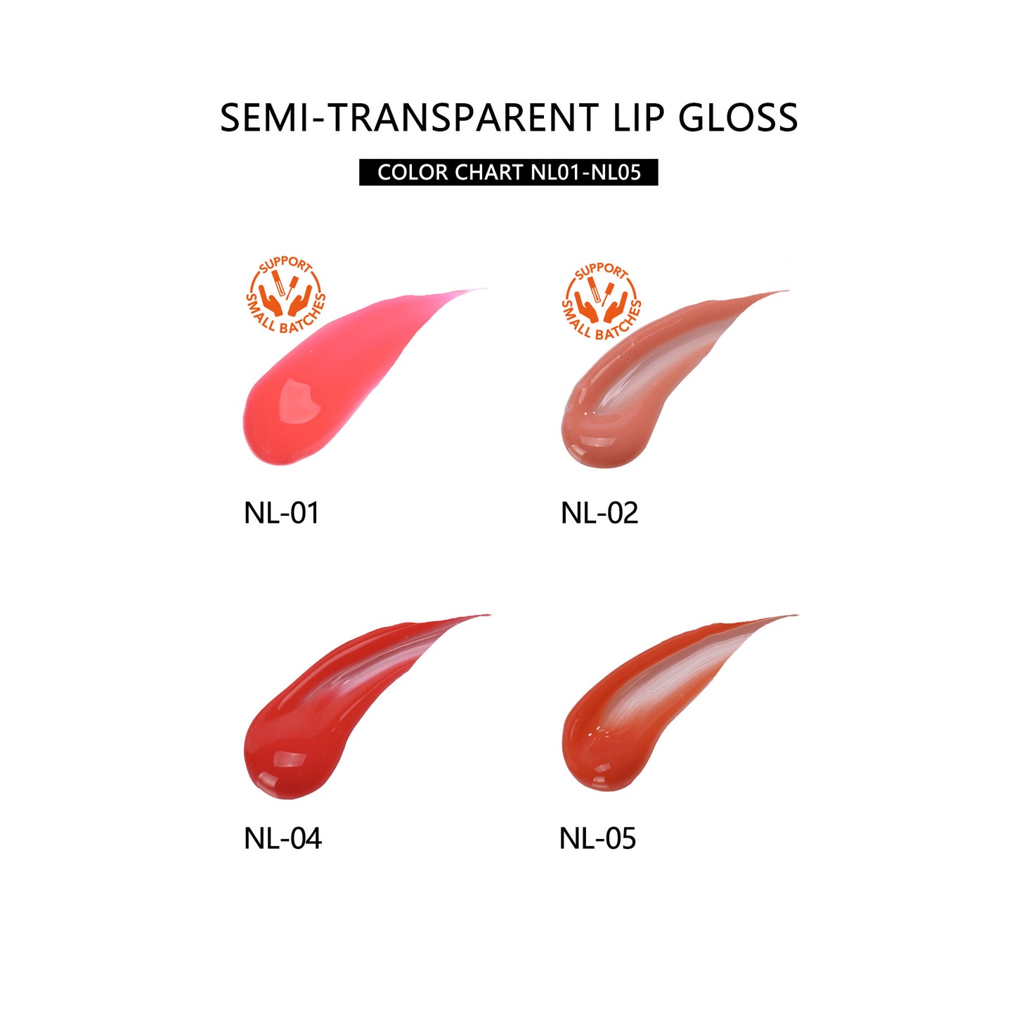Brillo de labios semitransparente