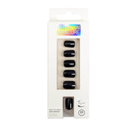 Appuyez sur les ongles courts carrés brillants couleur unie pure