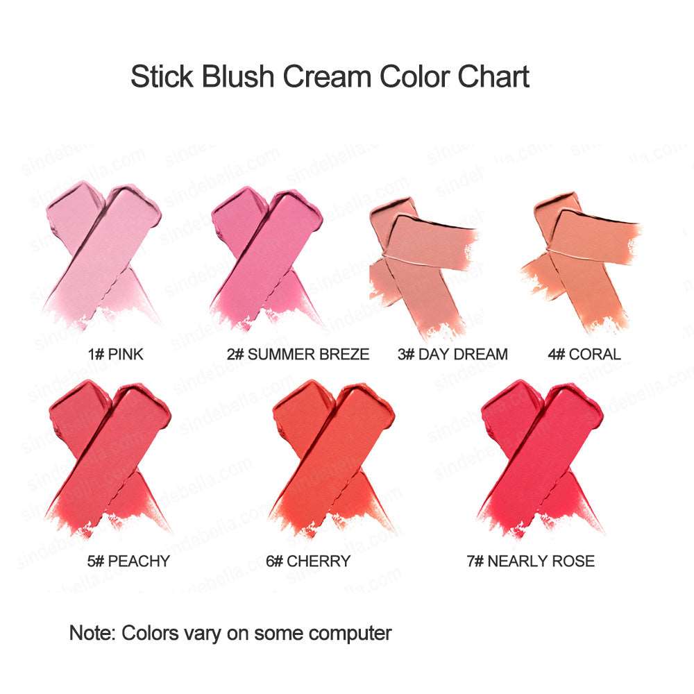 Creamy Blush Stick- 7 Shades, Duo Head with Brush