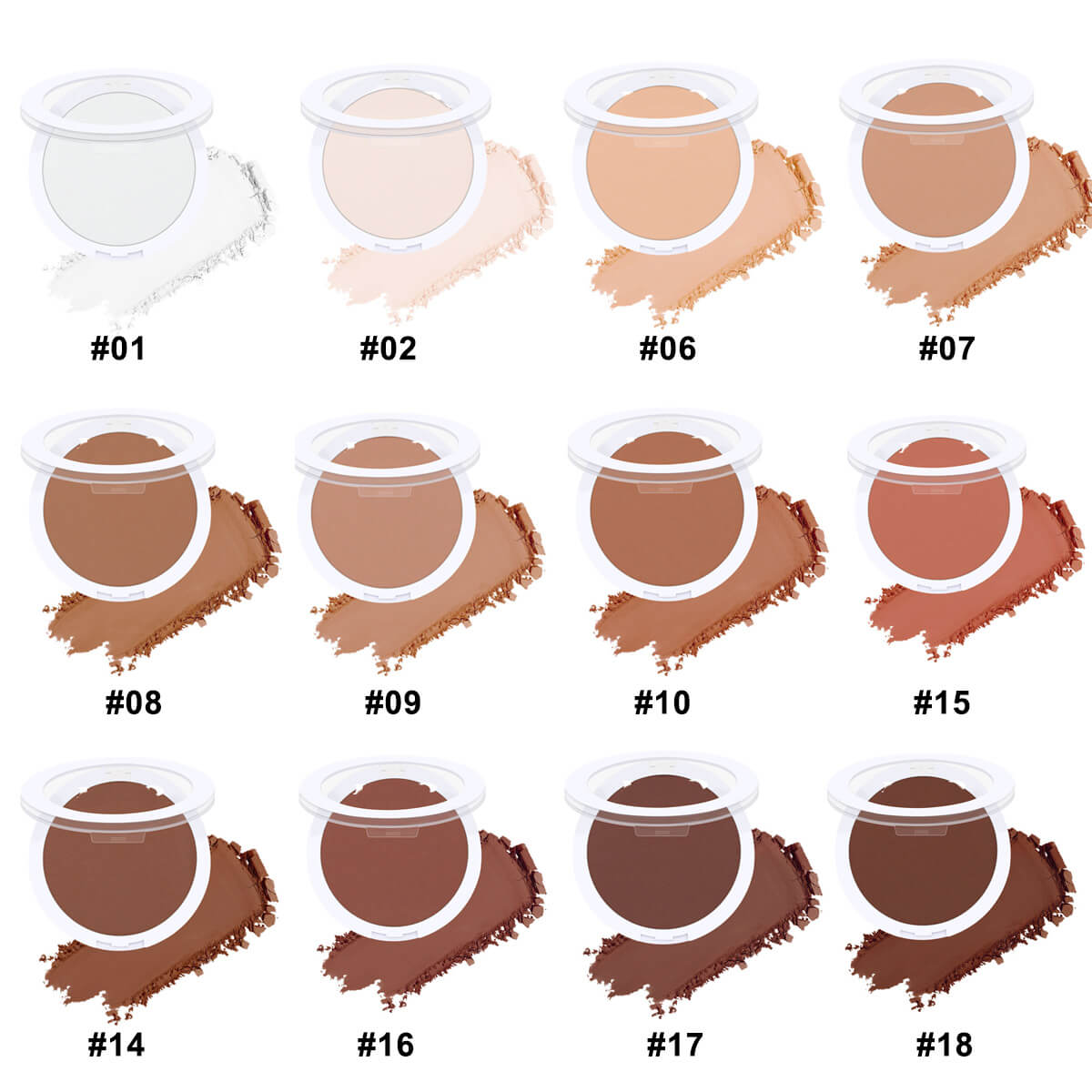 12 tinten gezicht en lichaam Sunglow Bronzer Sample Kit