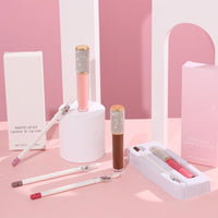Mattflüssiger Lippenstift und Lipliner-Stift-Make-up-Set