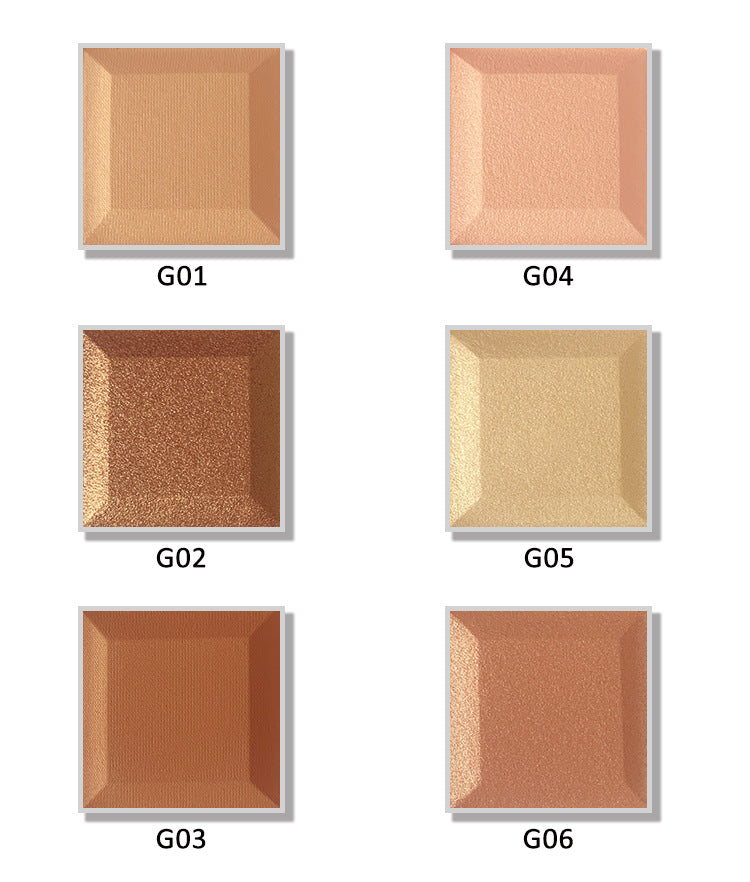 Glow Bronzer Highlighter Powder Palette Beispiel