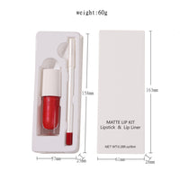 Kit de rouge à lèvres et crayon à lèvres liquide mat 43 couleurs