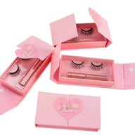 Eyelash Case Packaging Custom Logo from QTY 50 (double open) - SindeBella Beauty Store