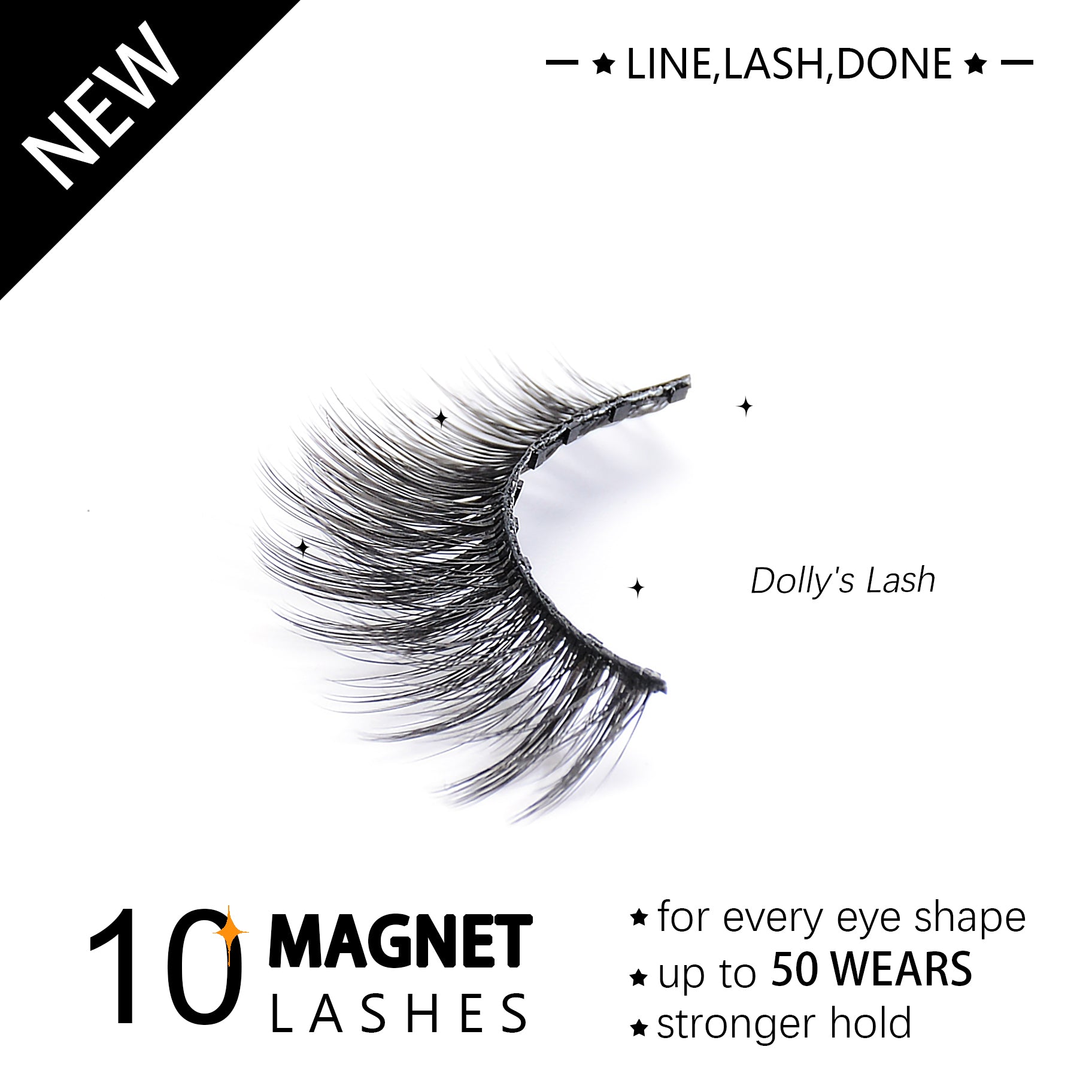 10 Mags Dolly's Magnetic Lash mit Liner | Gewicht der Federn