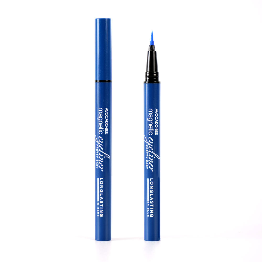 قلم تحديد عيون طرف اللباد المغناطيسي الأزرق