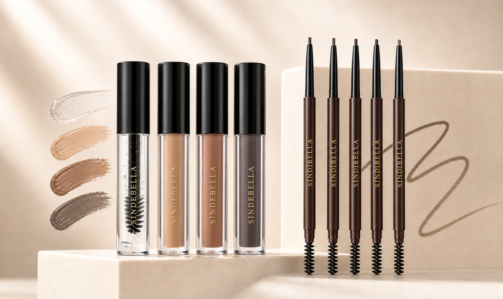 Private label brow makeup packaging