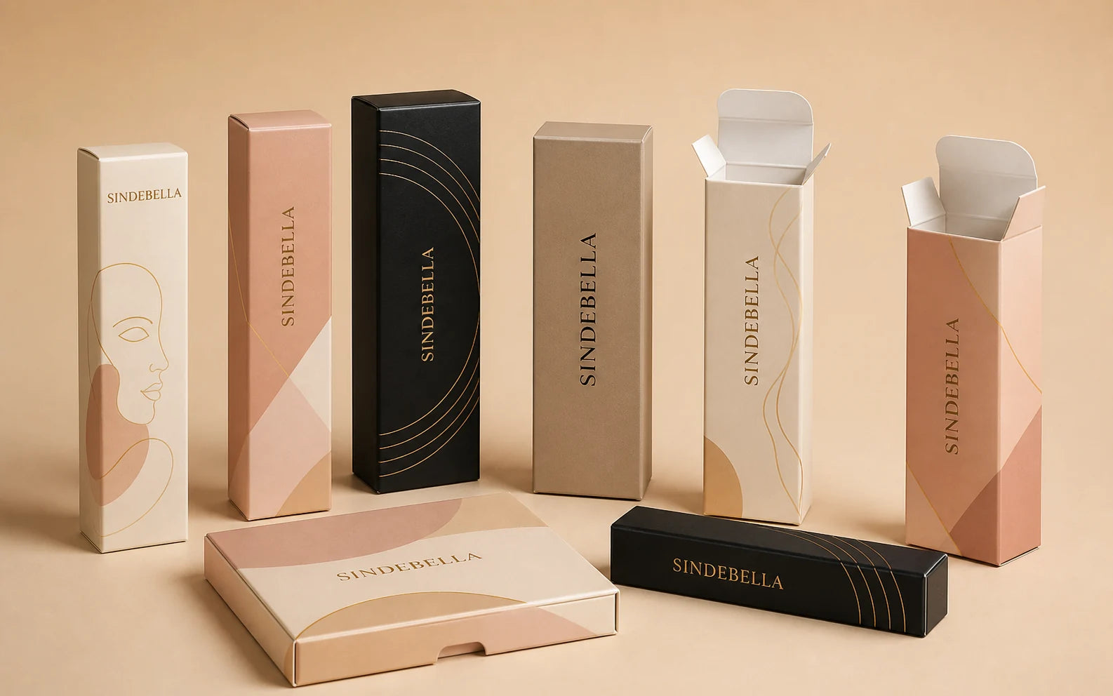 Stock cosmetic tubes bottles and compacts for private label makeup